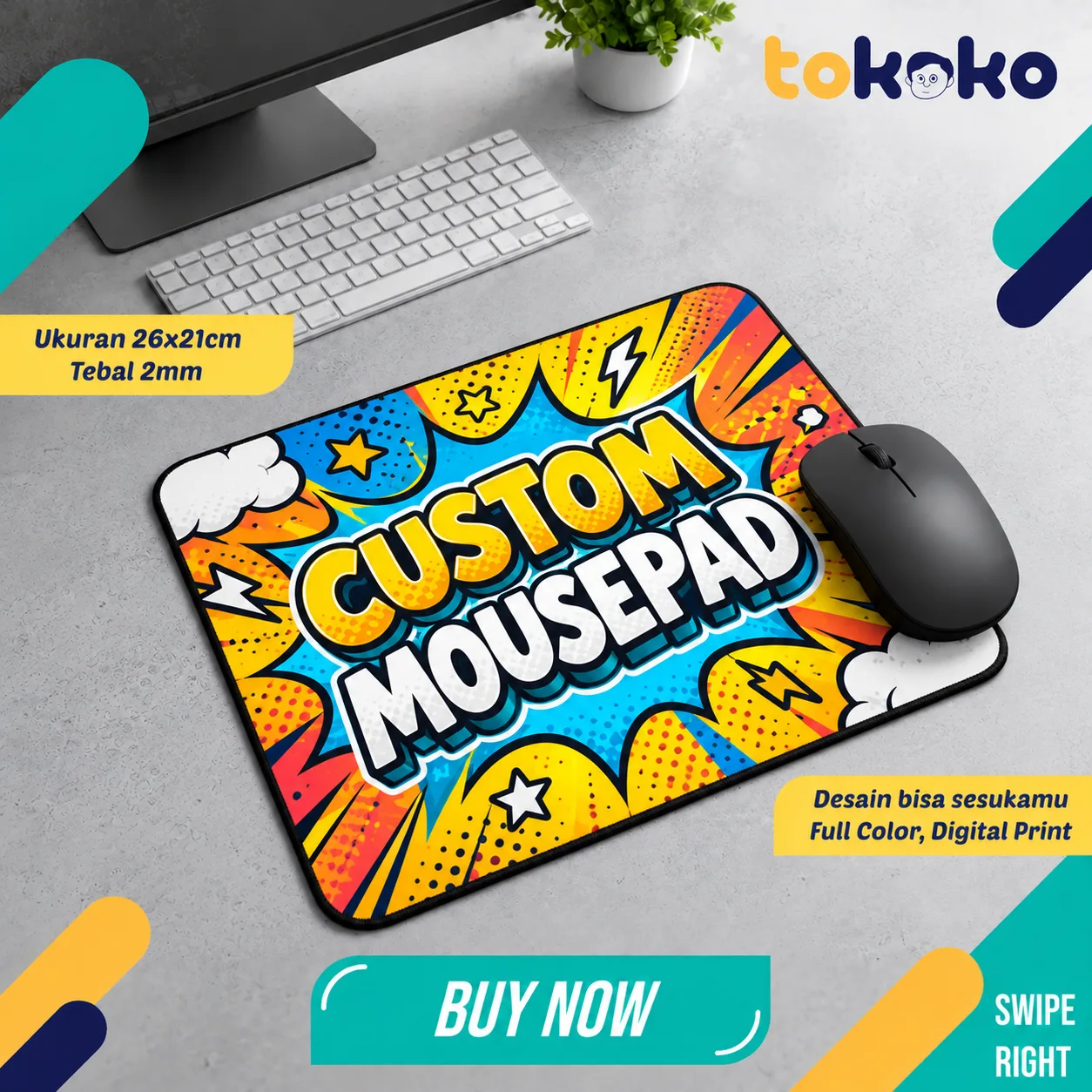 Contoh mockup Mousepad Custom