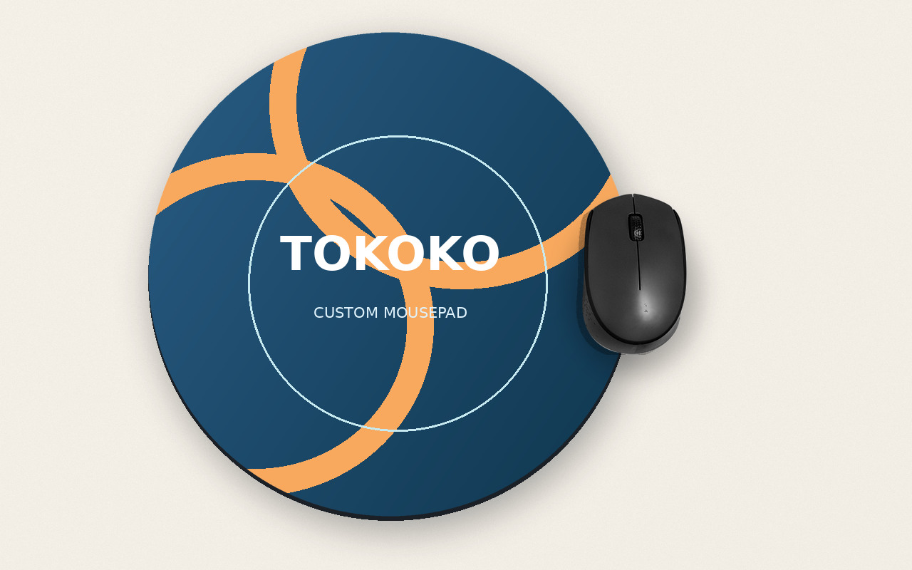 Contoh mockup Mousepad Bulat